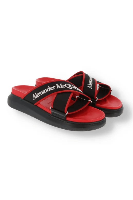 Alexander McQueen o1y1024 Slip On in Red & Black Size US 8 / EU 41 - 1 Thumbnail