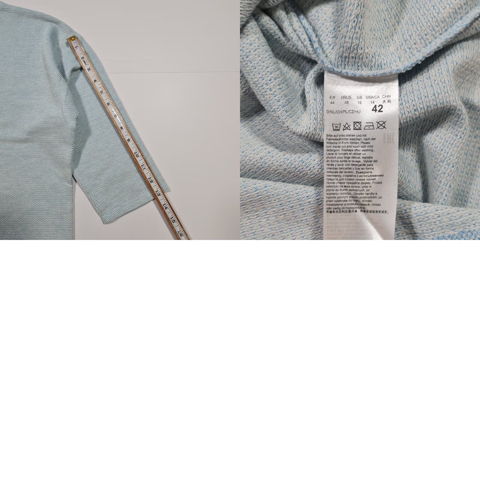 Vintage Betty Barclay Womens Jumper Blue 16 UK Cotton 3/4 Sleeves Top Size XXL / US 16-18 / IT 52-54 - 8 Thumbnail