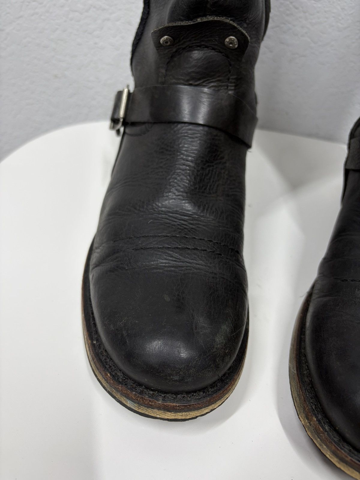 If Six Was Nine Vintage Harley Davidson Guidi Style High Leather Biker Boots Size US 11 / EU 44 - 8 Thumbnail