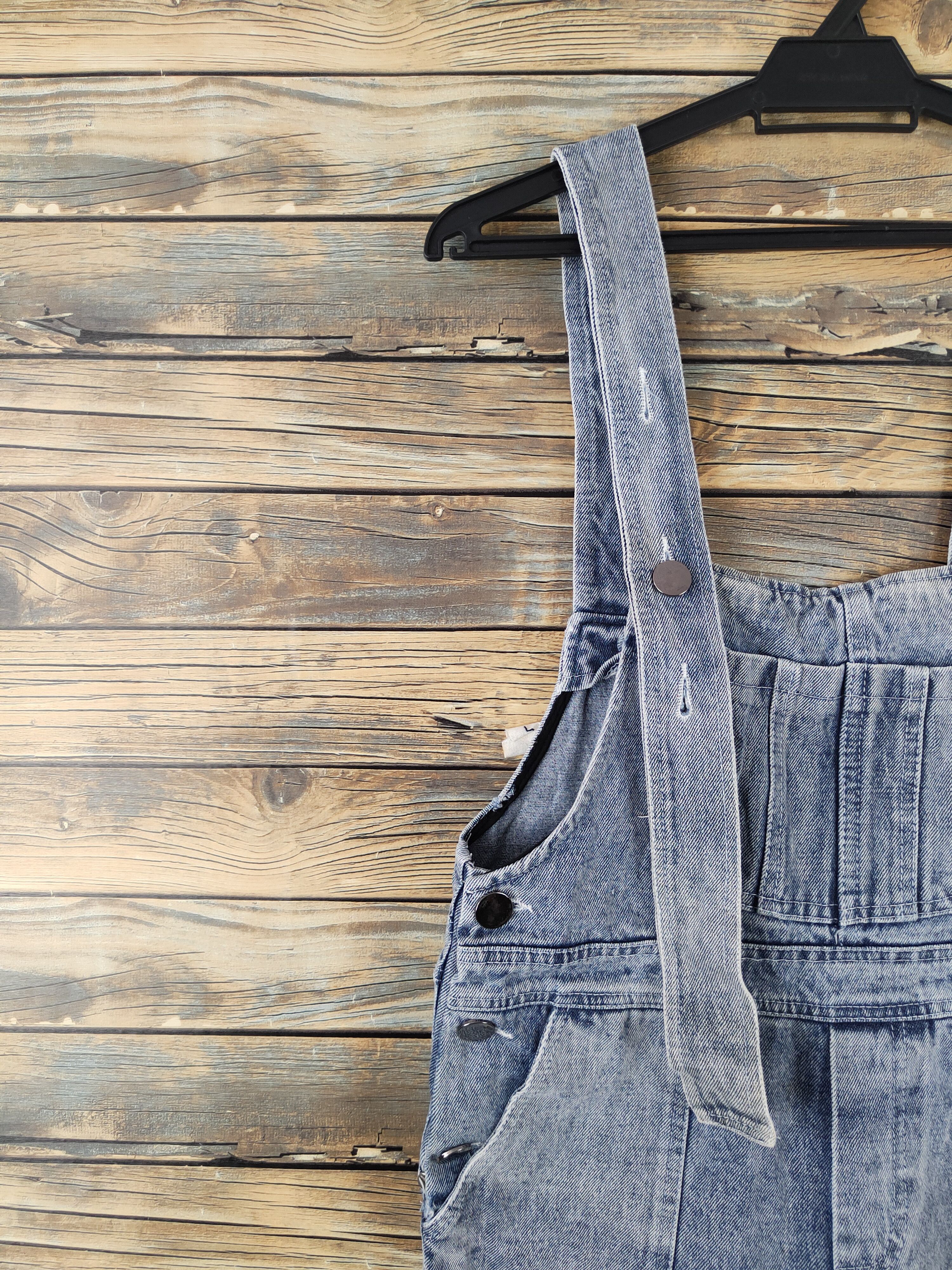 Japanese Brand × Vintage Very rare 💥Japanese Brand Blue Denim Jumpsuits Size 31" - 3 Thumbnail
