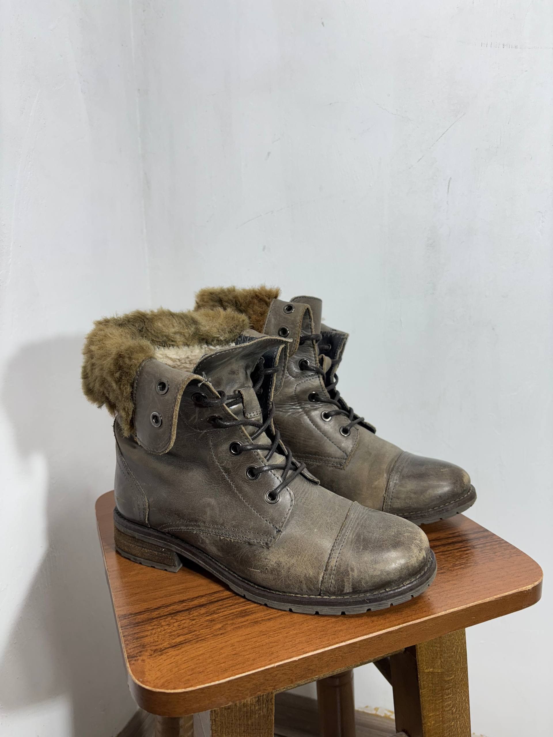 Hysteric Glamour VTG Avant Garde Fur AS 98 Style Leather Boots Shoes Size US 5 / EU 37 - 1 Thumbnail