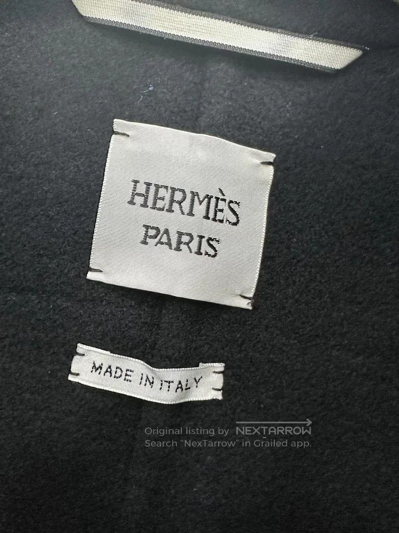 Hermes Hermes Black Cashmere Jacket with Diagonal Zipper Size XXS / US 00 / IT 34 - 3 Thumbnail