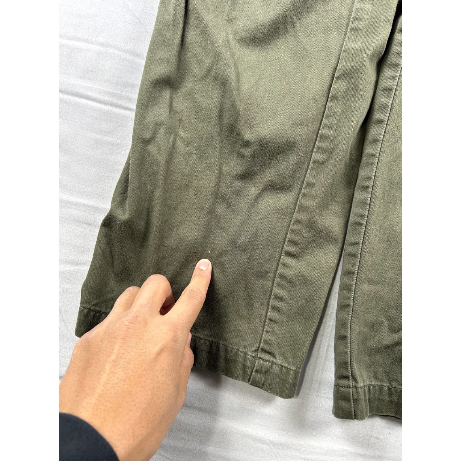 Vintage Woolrich Cargo Pants Mens 36X30 Green Cotton Utility Straight Leg Workwear Size US 36 / EU 52 - 5 Thumbnail