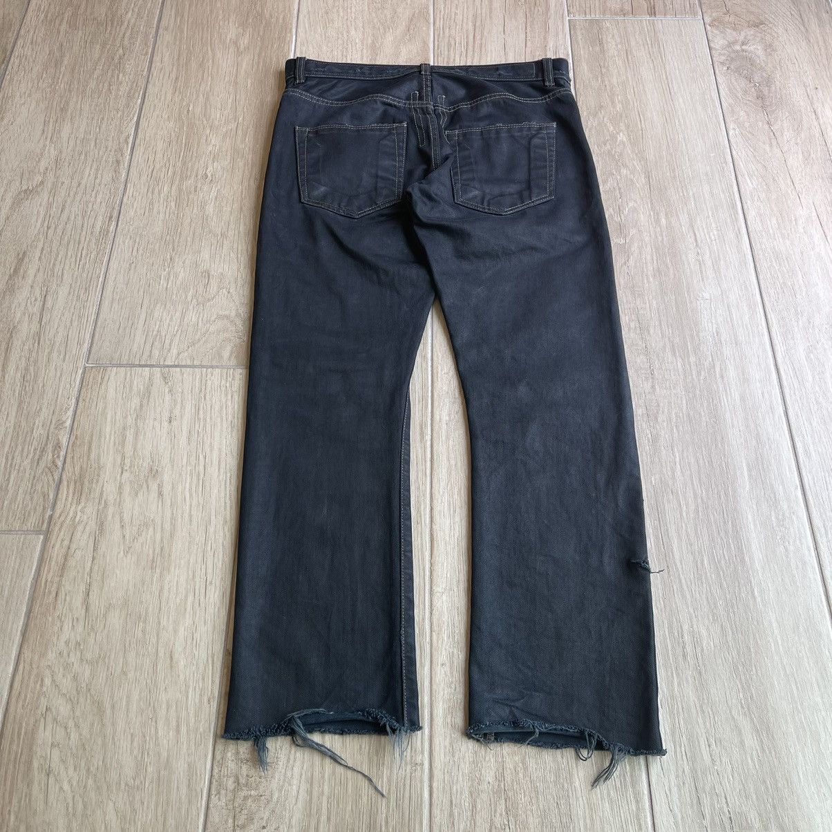 Rick Owens Drkshdw Triple Black Light Wax Denim Jeans Size US 30 / EU 46 - 2 Thumbnail