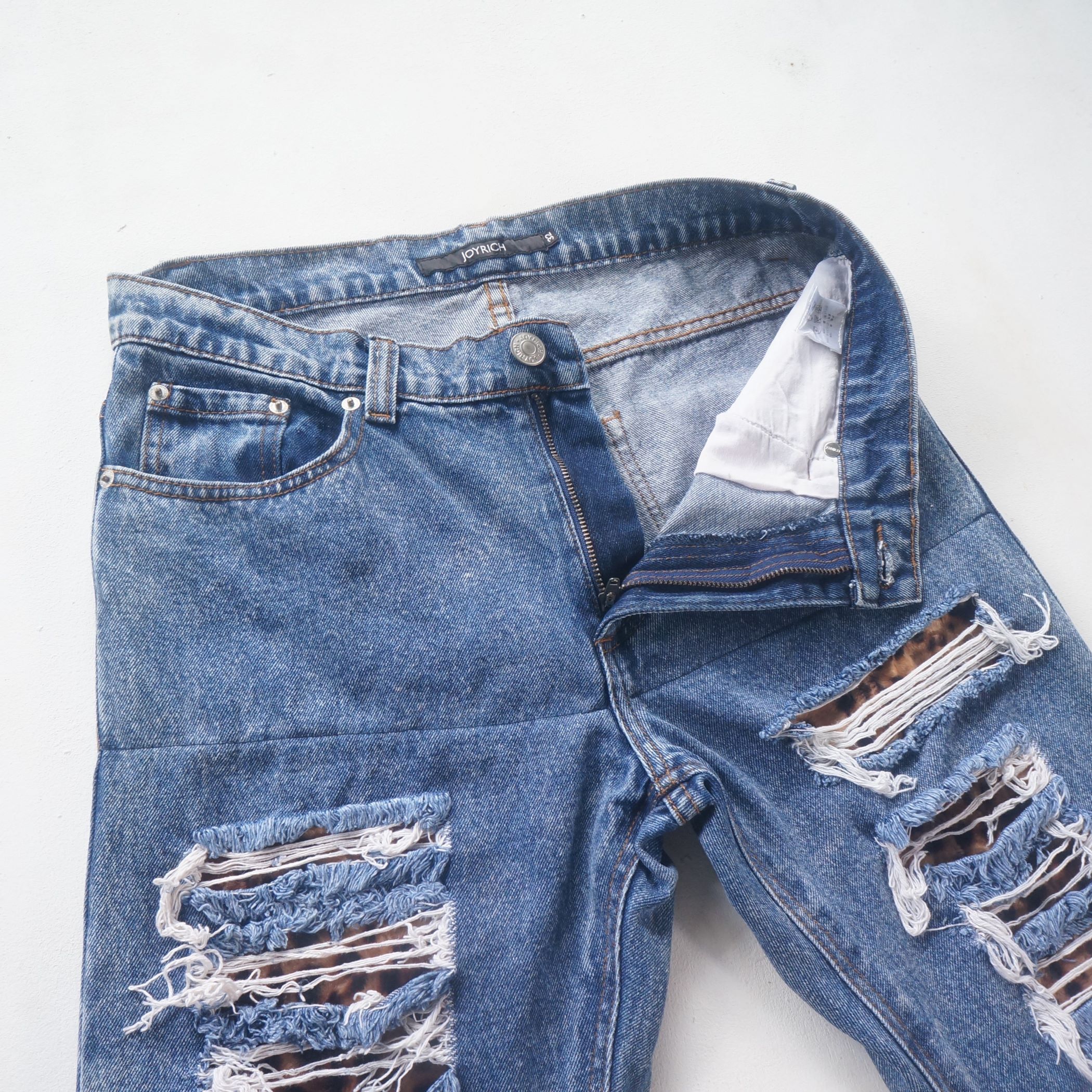 Joyrich Joyrich Ripped Jeans with Leopard Patched Size 31" - 7 Thumbnail