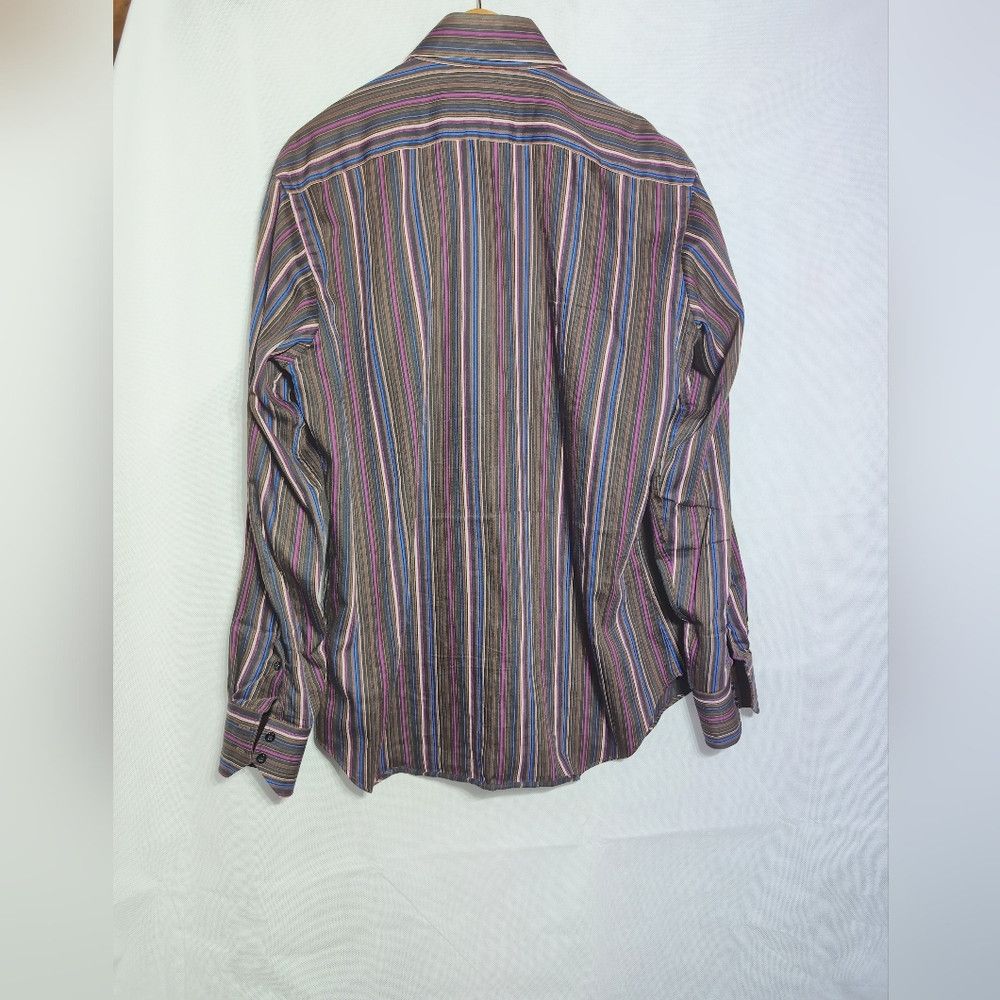 Other Harry Nicholas Sz L Black and Blue Casual Button Down Shirt Size US L / EU 52-54 / 3 - 2 Thumbnail