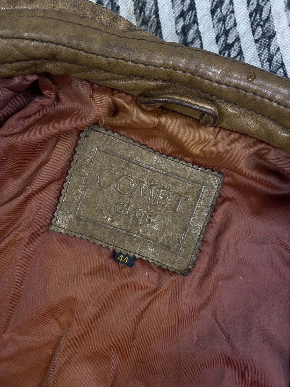 Leather Vintage Comet Club With Cargo Pocket Leather Flight Jacket Size US XL / EU 56 / 4 - 11 Thumbnail