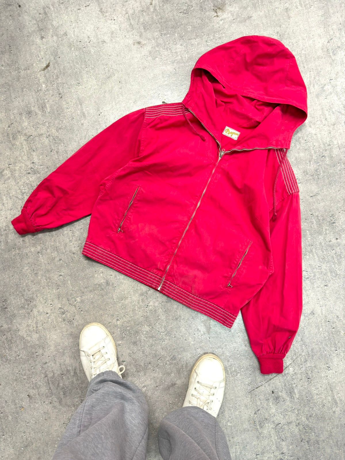 Pre-owned Acne Studios X Marni ᶠᵃⁿᶜʸᵍᵘʸ 80's Cropped Light Jacket Vintage Windbreaker 90's In Red