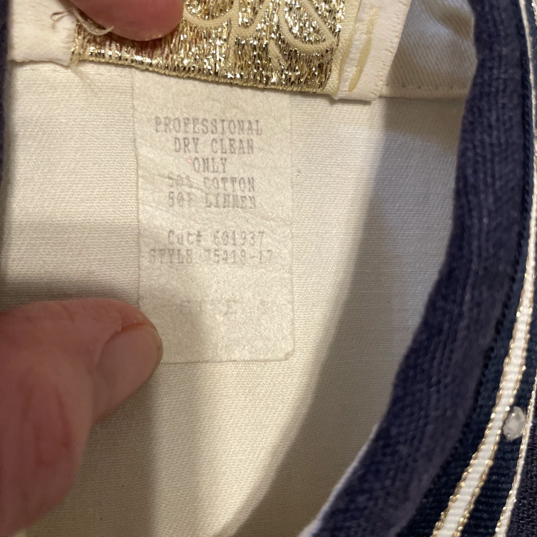 Vintage VINTAGE Cache Collared Sailor Dress White Belted Gold Button Detail Knee Length Women's Dress S White Navy Belted 4 Cache Cache Mens? Size S / US 4 / IT 40 - 4 Thumbnail
