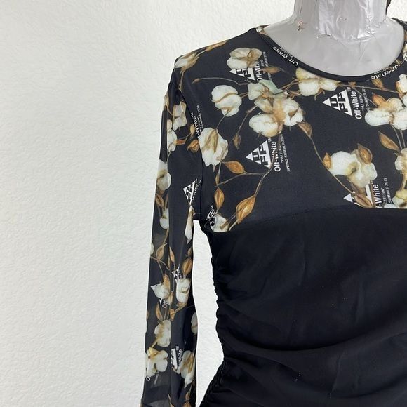Off-White Off-White Sheer Draping Bustier Dress Mixed Media Shirred Mi Size S / US 4 / IT 40 - 3 Thumbnail