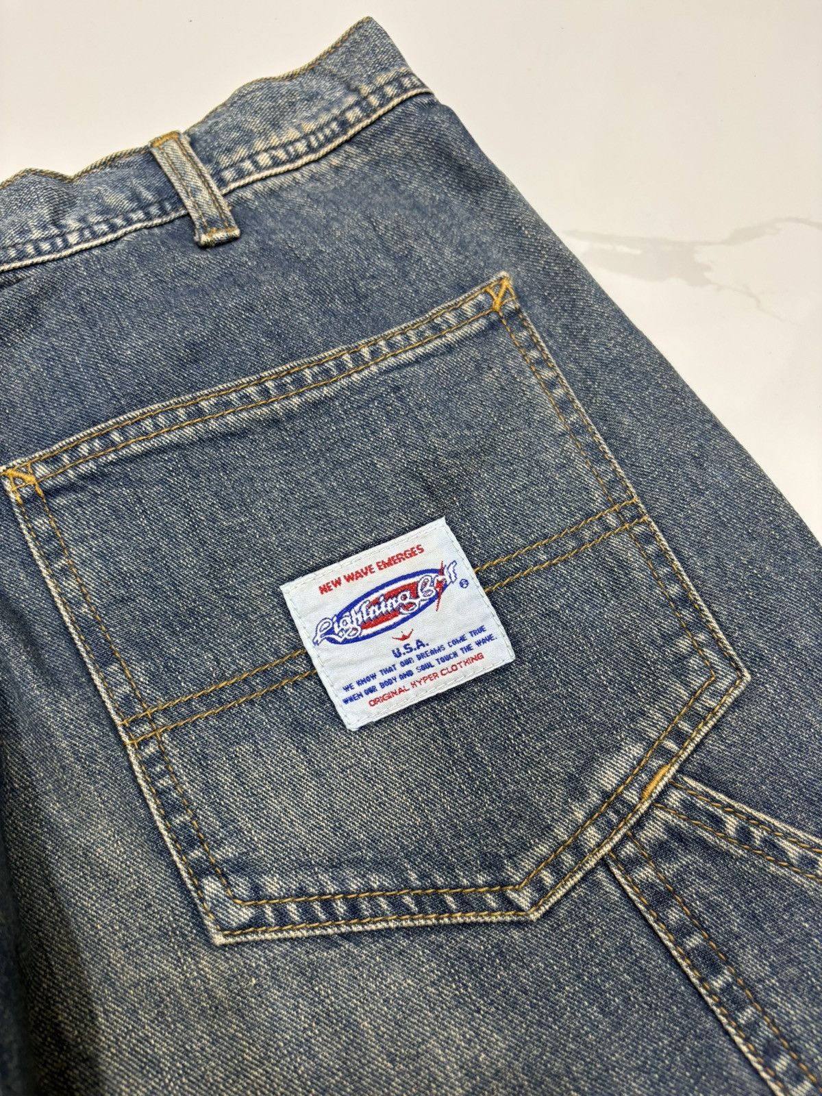 Undercover LIGHTNING BOLT BAGGY CARPENTER DENIM JEANS Size US 32 / EU 48 - 9 Thumbnail