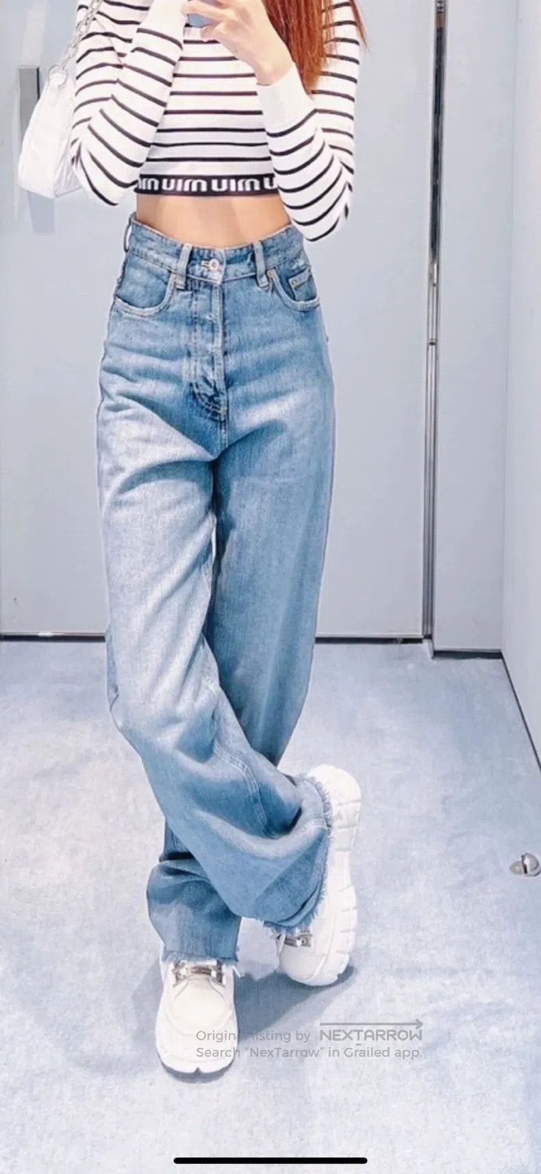 Miu Miu Miu Miu 25 High waist denim trousers Size 25" / US 0 / IT 36 - 9 Thumbnail