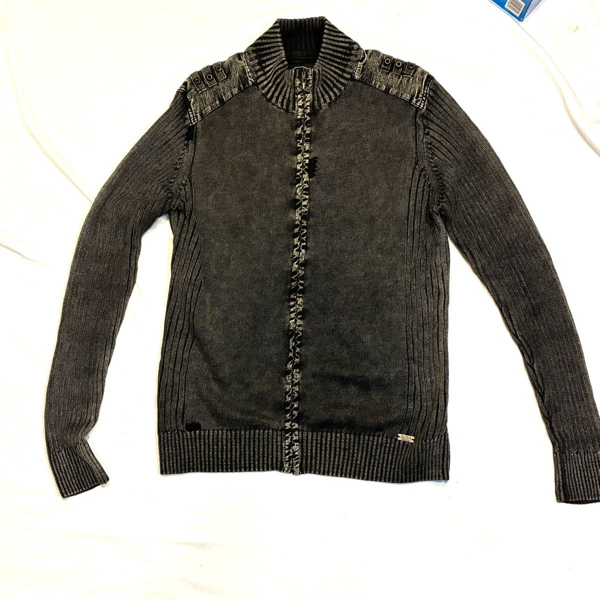 Buckle Black Buckle Black Label Distressed Full-Zip Sweater Size US L / EU 52-54 / 3 - 1 Thumbnail