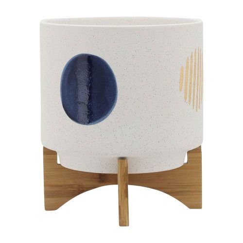 Designer × Homemade 10" FUNKY PLANTER W/ STAND, WHITE Size US L / EU 52-54 / 3 - 2 Thumbnail