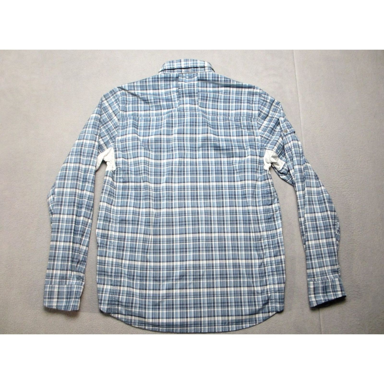 Vintage REI Shirt Mens S Blue Plaid Stretch Roll Tab Sleeve Button Up Vented Breather All Seasons Casual Workwear Shirt Men Size US S / EU 44-46 / 1 - 4 Thumbnail