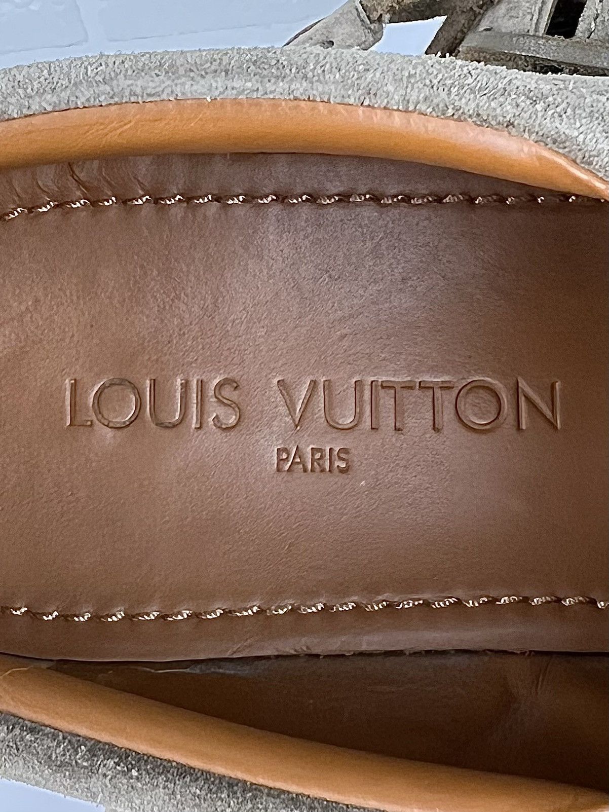 Louis Vuitton LOUIS VUITTON Derby Suede Shoes Lace Up LV Logo Beige Men's Size US 9.5 / EU 42-43 - 18 Thumbnail