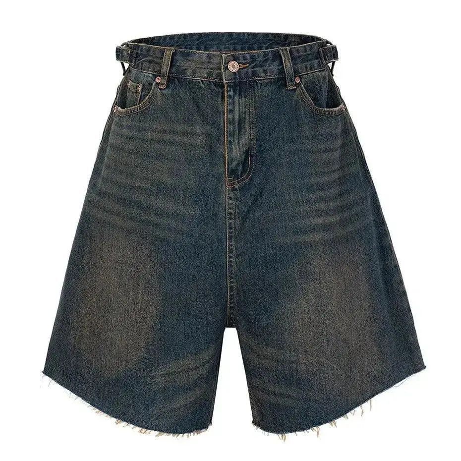 Japanese Brand Wide Leg Streetwear Washed Vintage Denim Shorts y2k Size US 32 / EU 48 - 3 Thumbnail