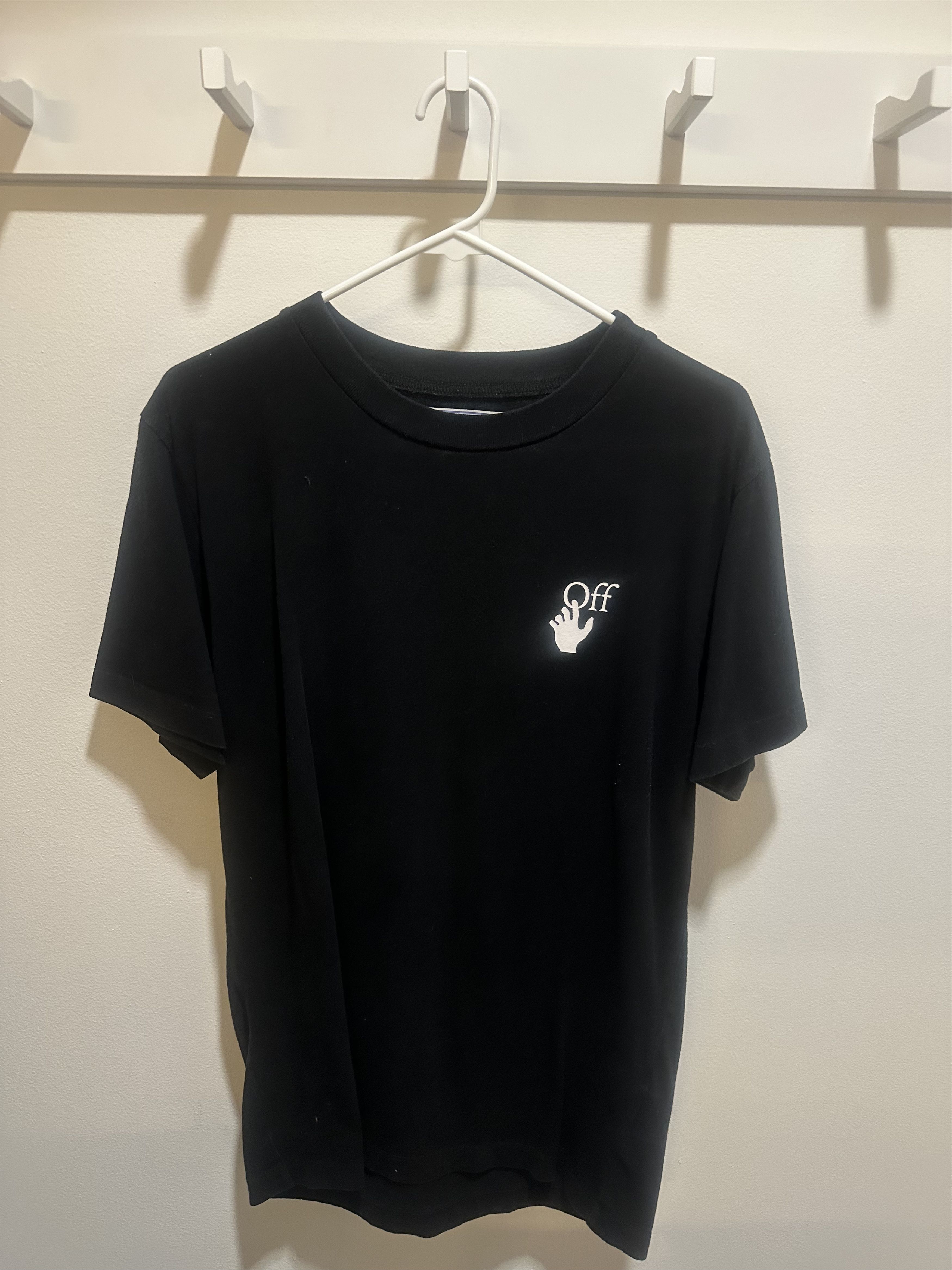 Off-White 🐼Men's Vintage T-Shirt Off-White Cut Here LG-425