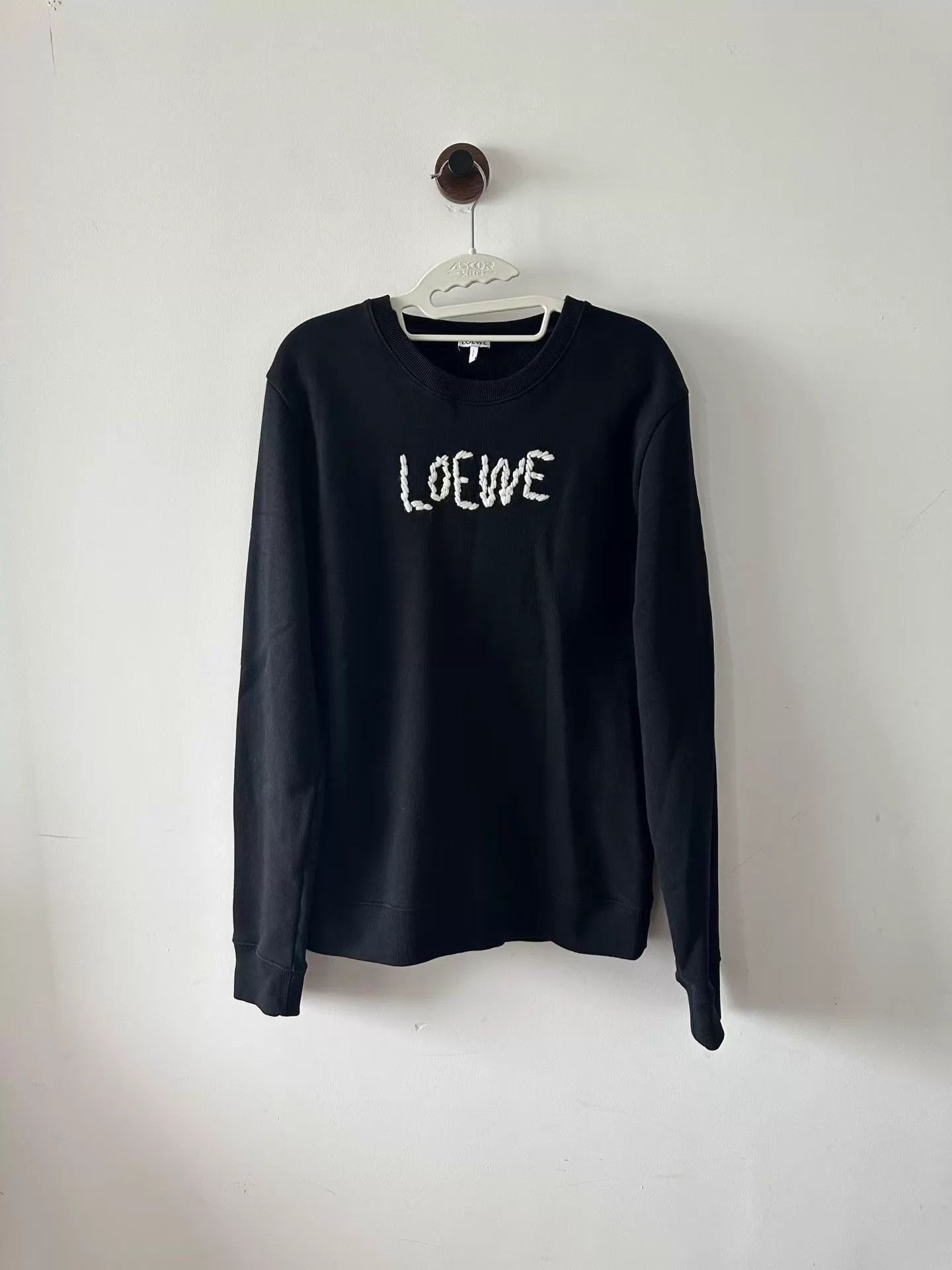 Loewe Black Long-Sleeve Sweatshirt with Text Design Size US M / EU 48-50 / 2 - 1 Thumbnail
