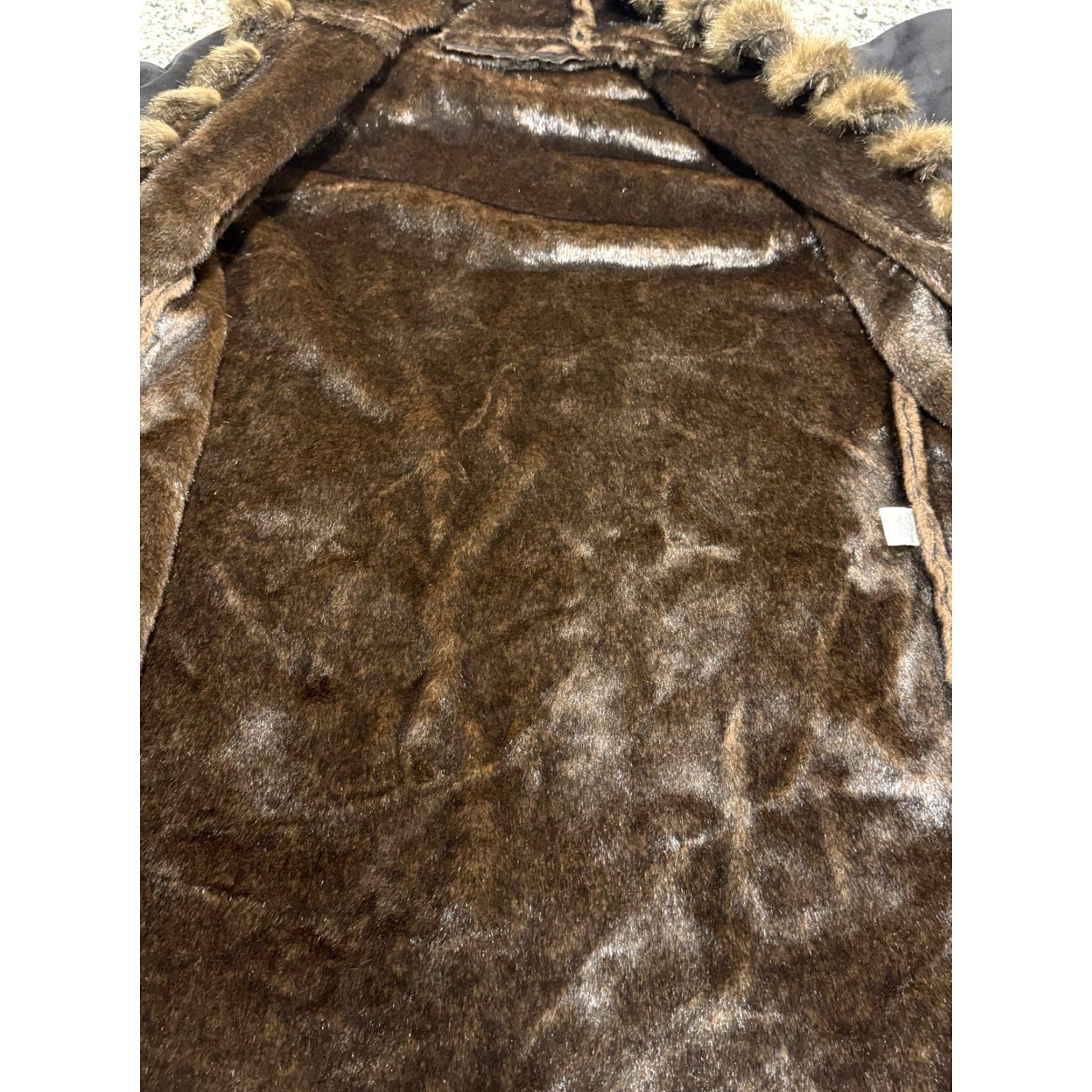 Vintage VTG 90s Marvin Richards Black Faux Suede Spiral Faux Fur Lined Coat Womens XL Size XL / US 12-14 / IT 48-50 - 6 Thumbnail