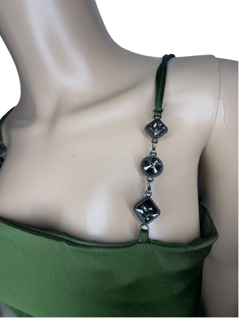 green choker dress zara Zara Dark Green Dress Choker Neck Line Womens