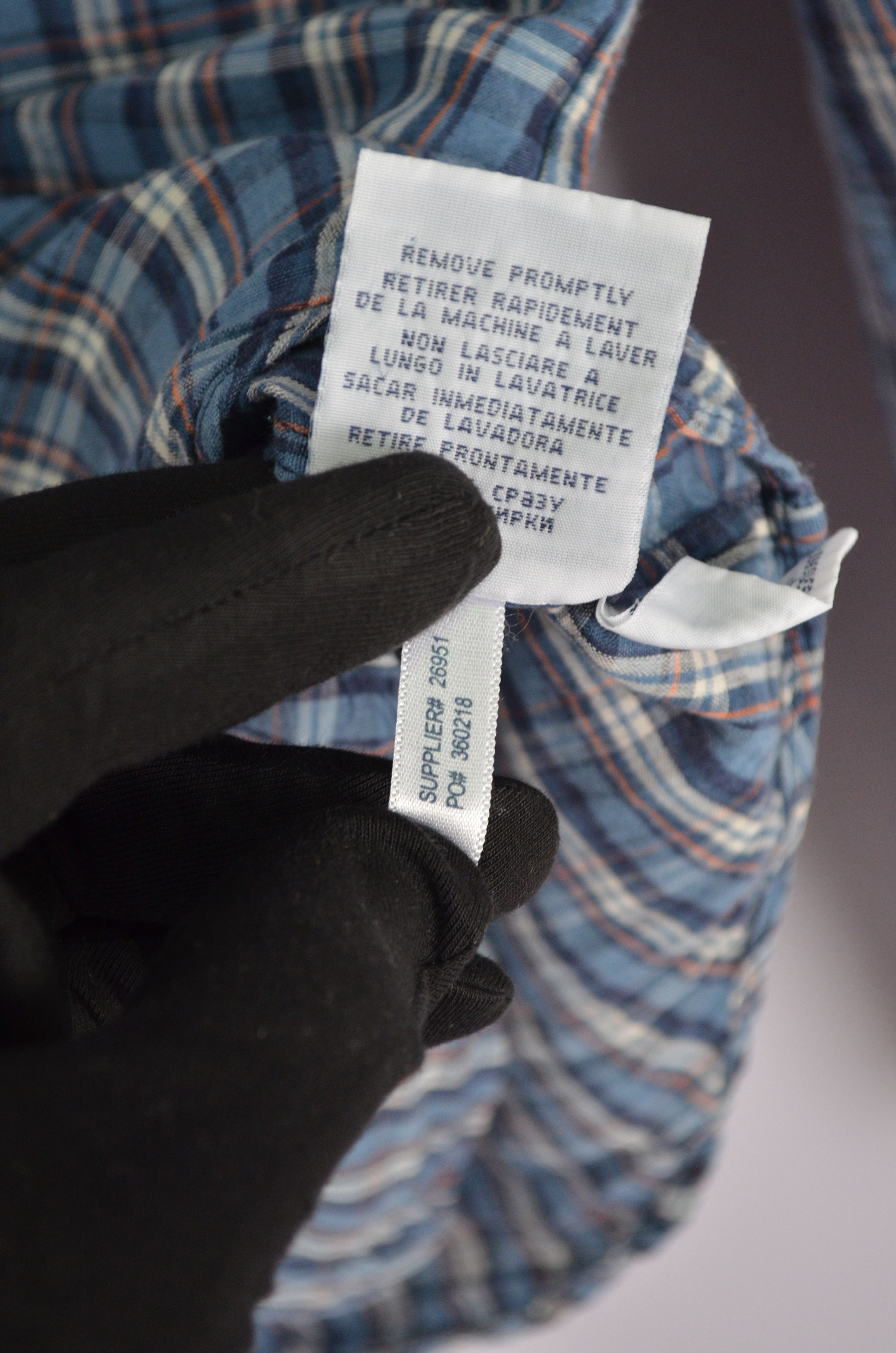 Designer × Polo Ralph Lauren Polo Ralph Lauren Check Blue White Linen\Cotton Slim Shirt Size US L / EU 52-54 / 3 - 10 Thumbnail