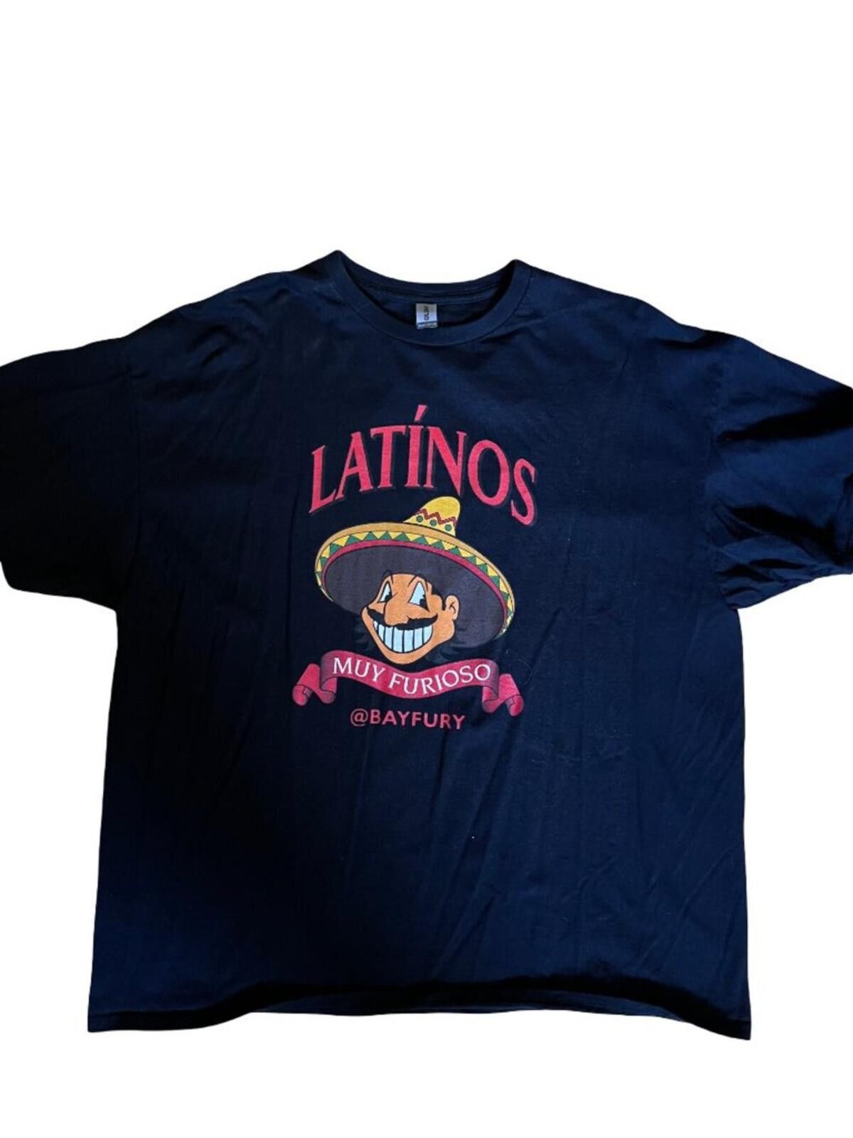 The Unbranded Brand Latinos Muy Furioso Graphic T-Shirt Chief Wahoo Indians Size US L / EU 52-54 / 3 - 5 Thumbnail