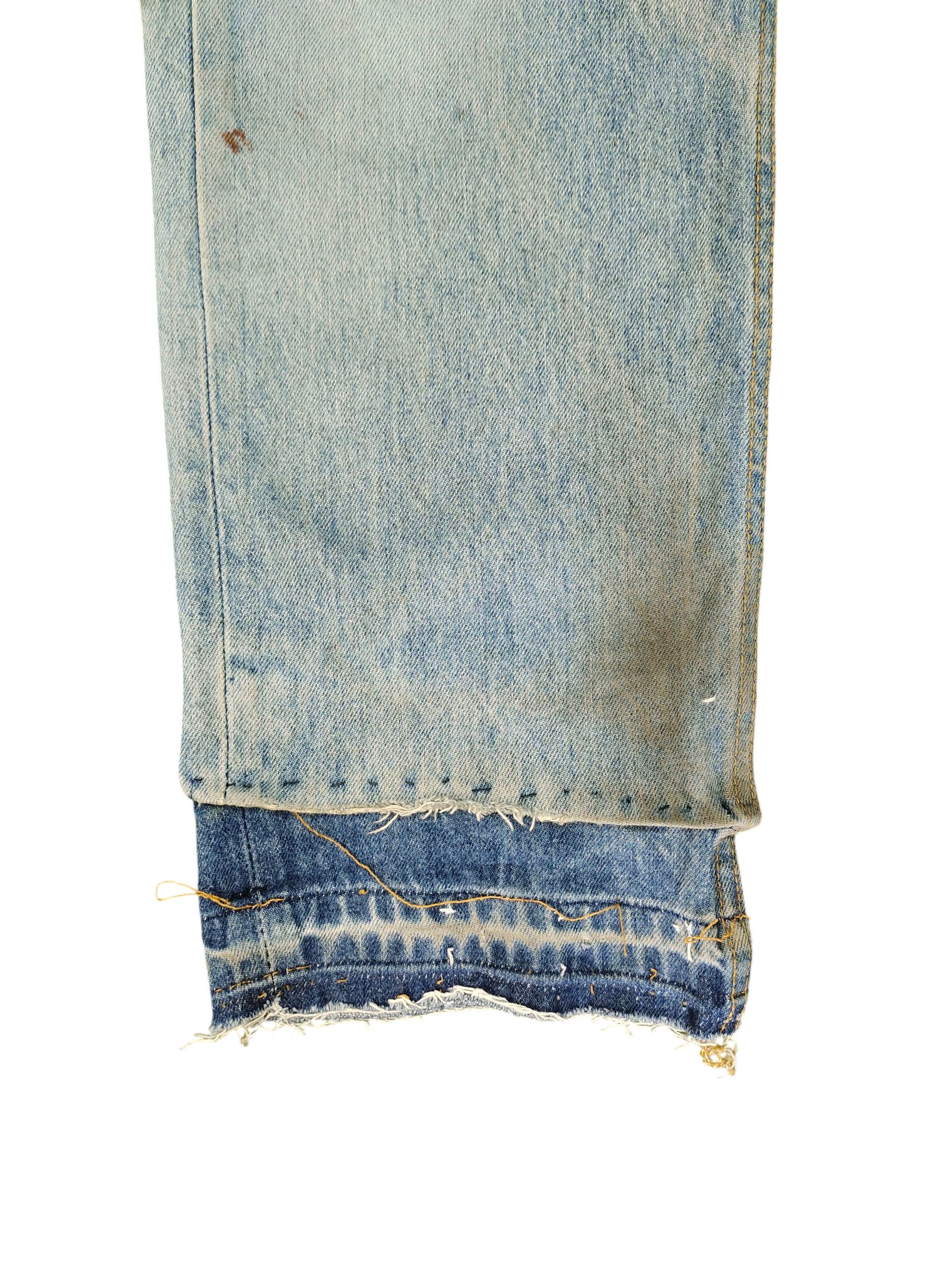 Levi's Vintage Levis 501XX Clawmark Distress Faded Denim Jeans Size US 34 / EU 50 - 6 Thumbnail