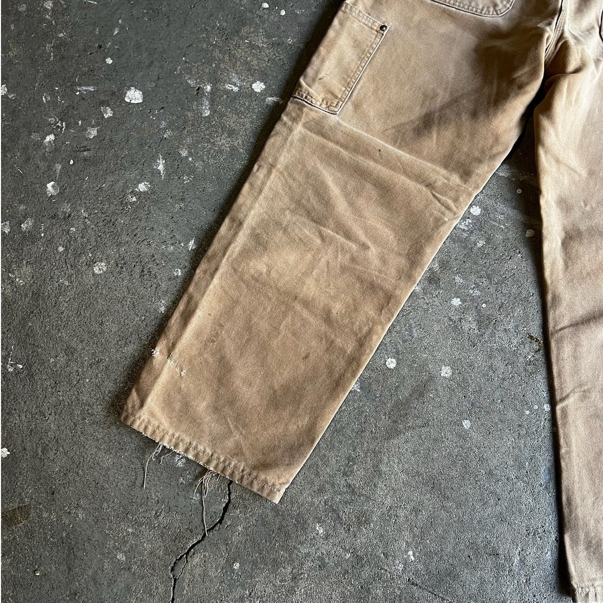 Carhartt × Vintage Carhartt faded brown double knee work wear carpenter pants Size US 35 - 11 Thumbnail