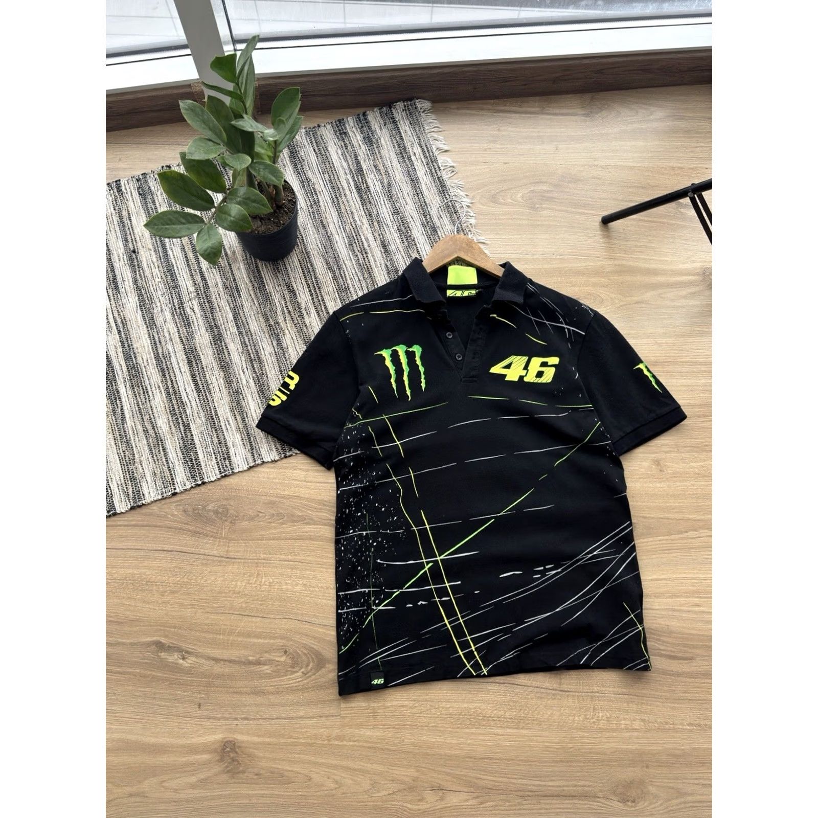 Valentino VINTAGE Monster Energy Valentino Rossi 46 Black Polo T-Shirt M Men Short Sleeve Shirt Size US M / EU 48-50 / 2 - 3 Thumbnail