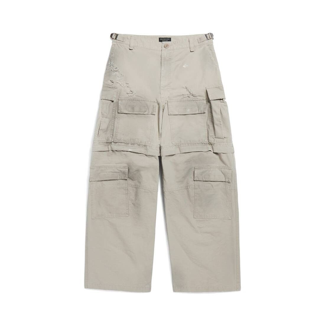 large cargo pants in beige