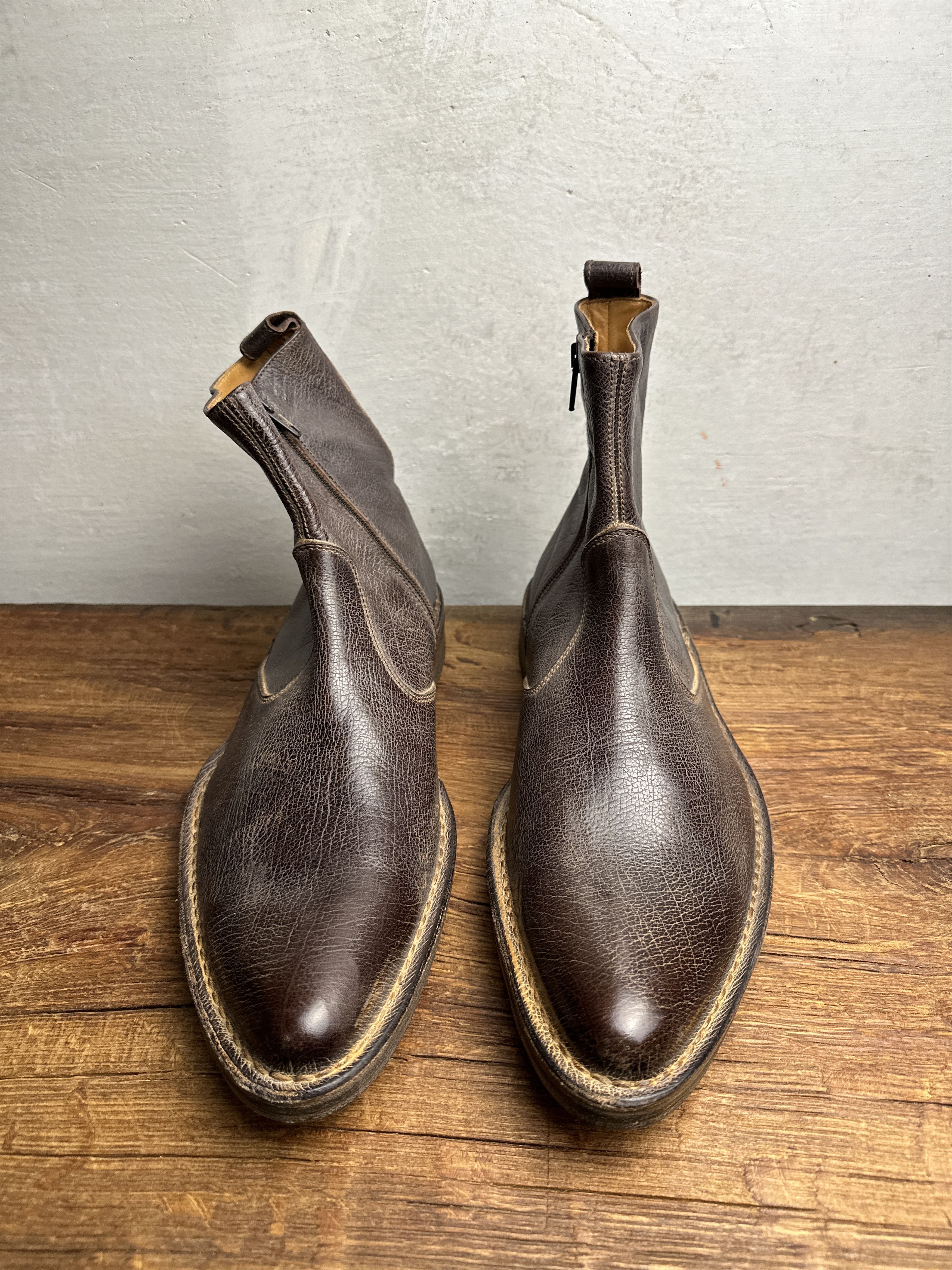 MoMA Moma Leather Ankle Western Boots Size US 12 / EU 45 - 6 Thumbnail