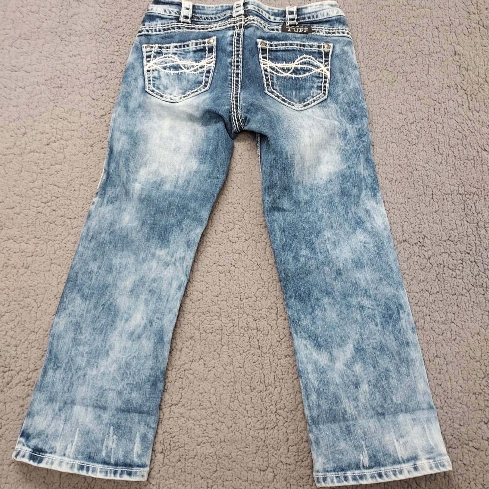 CO Cowgirl Tuff CO Capris Womens Size 26 Distressed Embroidered Low Rise Denim Size ONE SIZE - 4 Thumbnail
