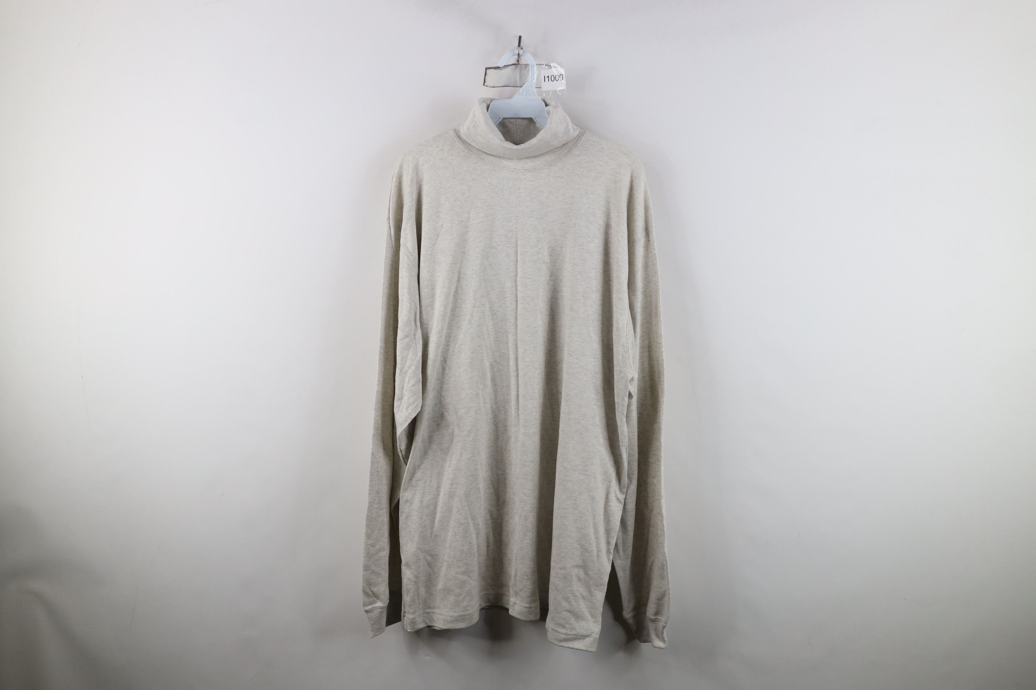 J.Crew Deadstock Vintage 90s J Crew Turtleneck T-Shirt Gray Cotton Size US XL / EU 56 / 4 - 1 Thumbnail