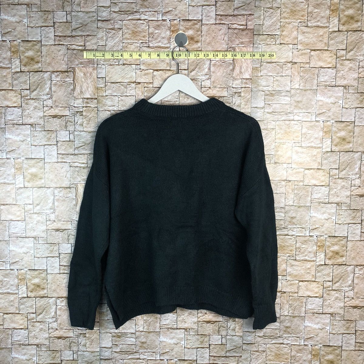 Homespun Knitwear × Japanese Brand Earth Music Dark Green cable Knitwear vintage #A899 Size US L / EU 52-54 / 3 - 12 Thumbnail