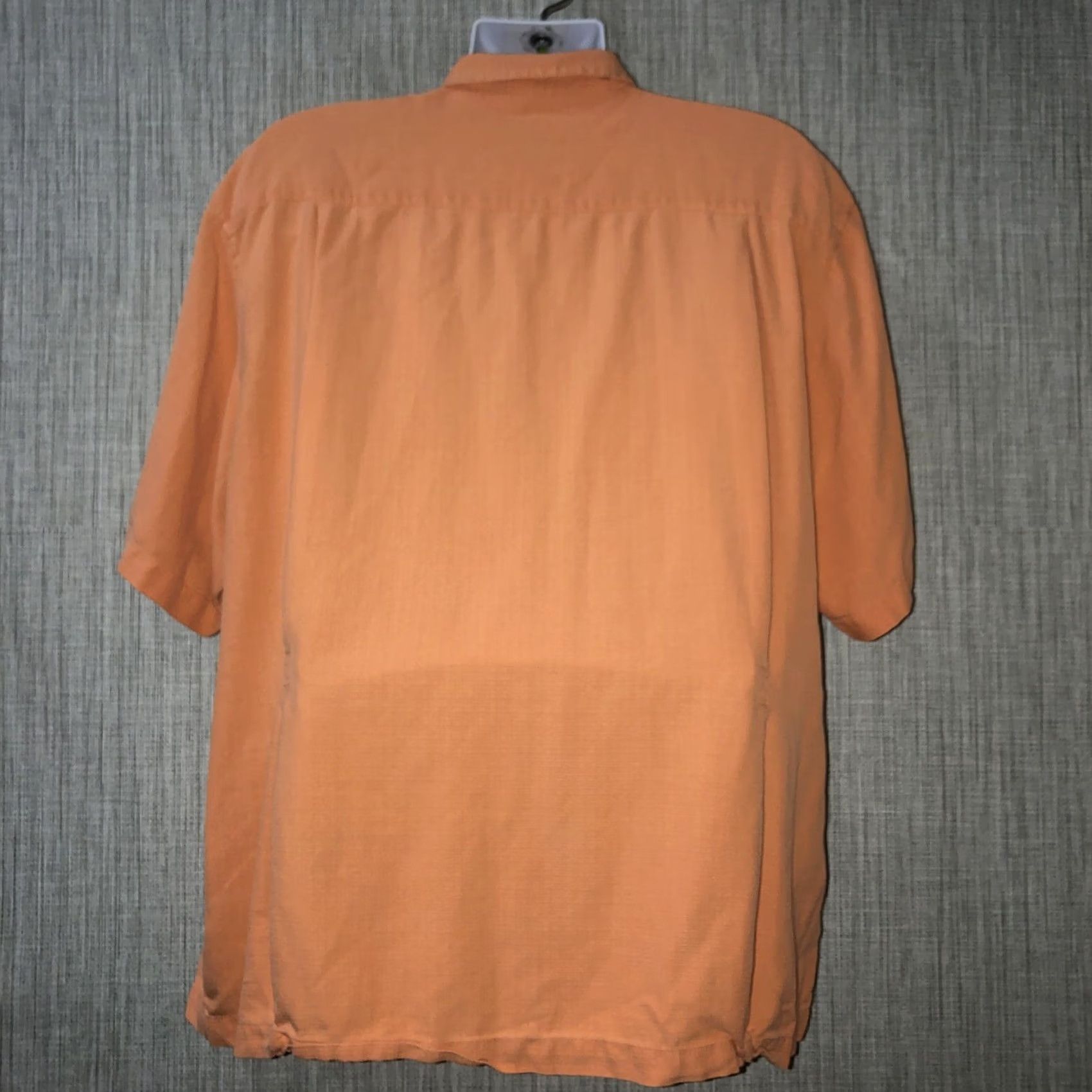 Nat Nast Nat Nast Silk Blend Orange Hawaiian Mens XL Shirt Short Sleeve Collared Button-Up Size US XL / EU 56 / 4 - 3 Thumbnail