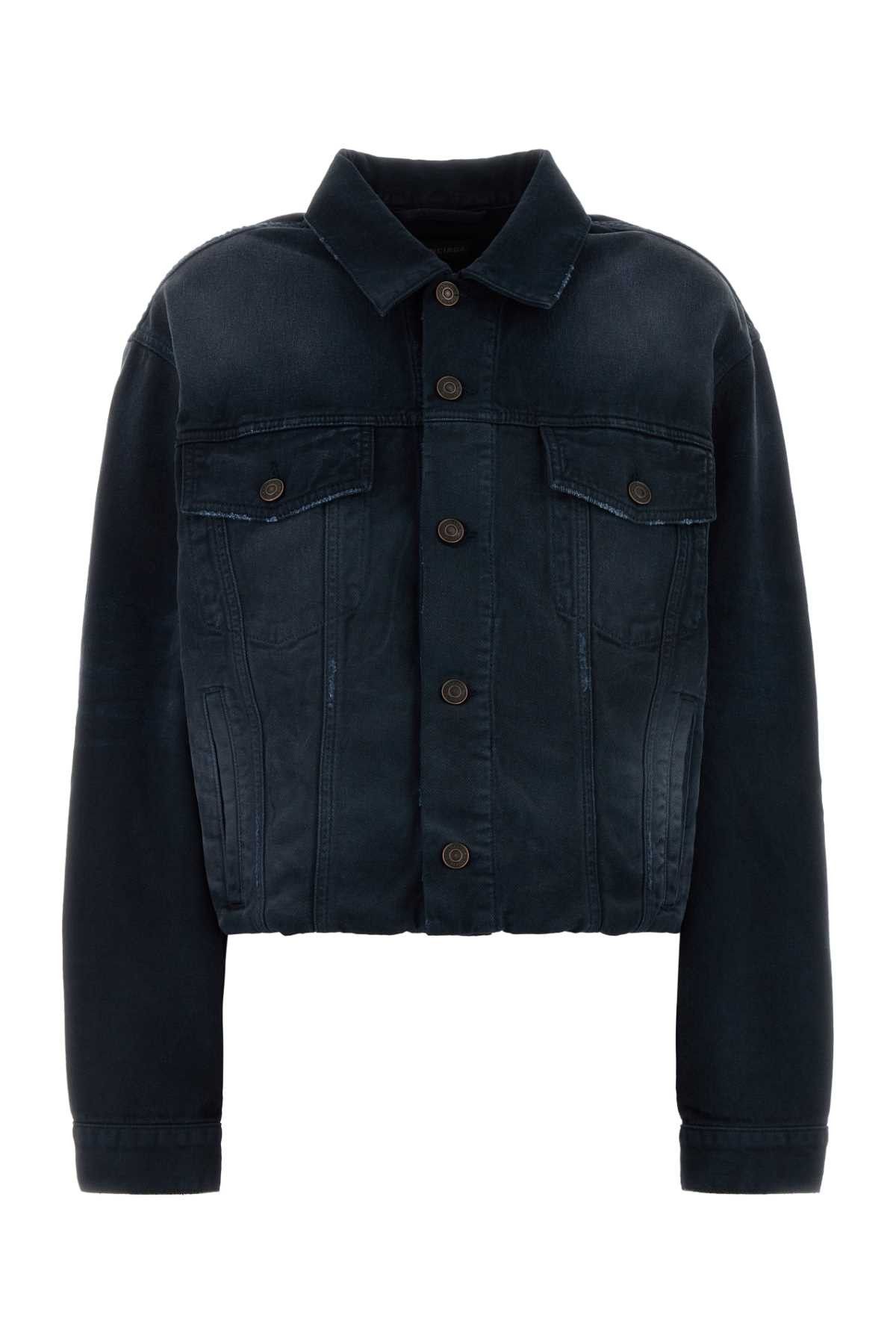 Balenciaga Blue Denim Jacket Size S / US 4 / IT 40 - 1 Thumbnail