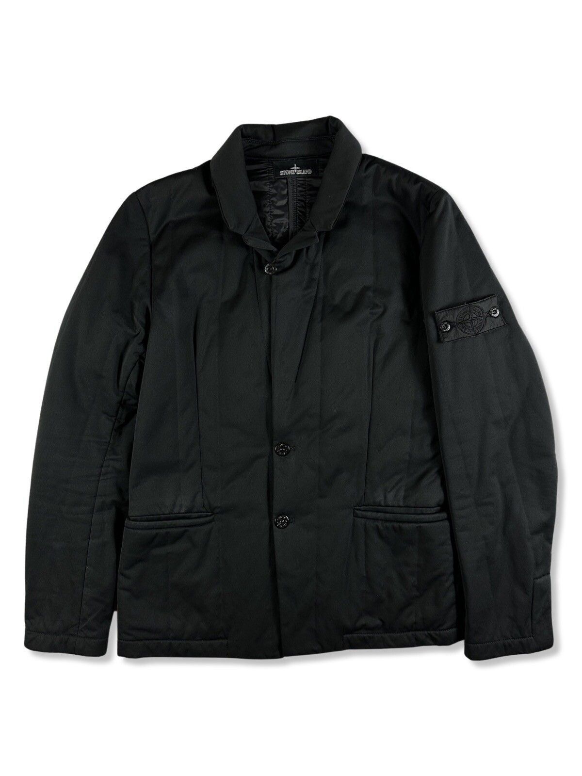 image of Stone Island Shadow Project Stone Island Padded Prima Loft Shadow Project Jacket in Black (Size Lar