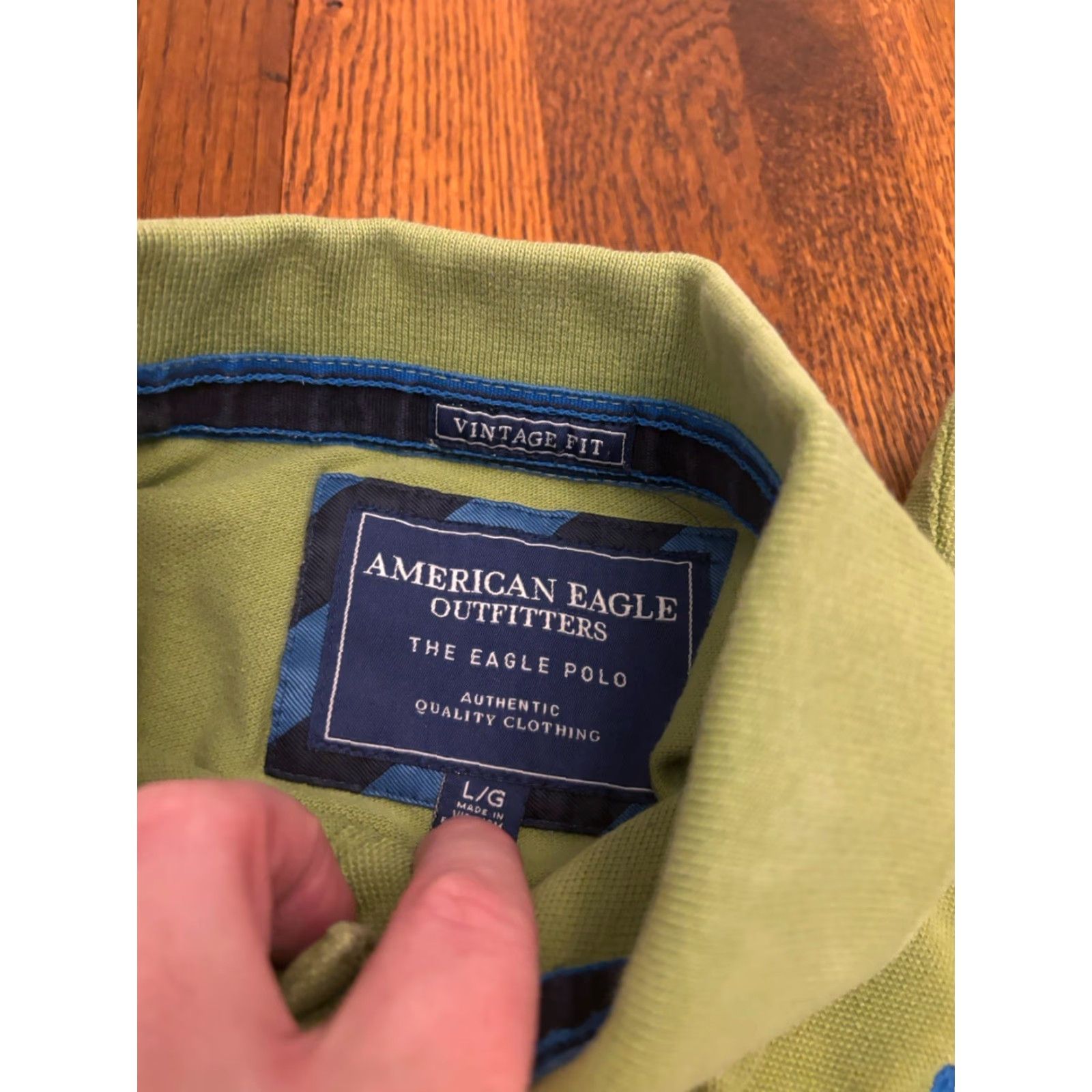 American Eagle Outfitters VINTAGE American Eagle Outfitters Polo Shirt L Green Men's Short Sleeve Shirt Polo Modern Fit R4 Size US L / EU 52-54 / 3 - 2 Thumbnail