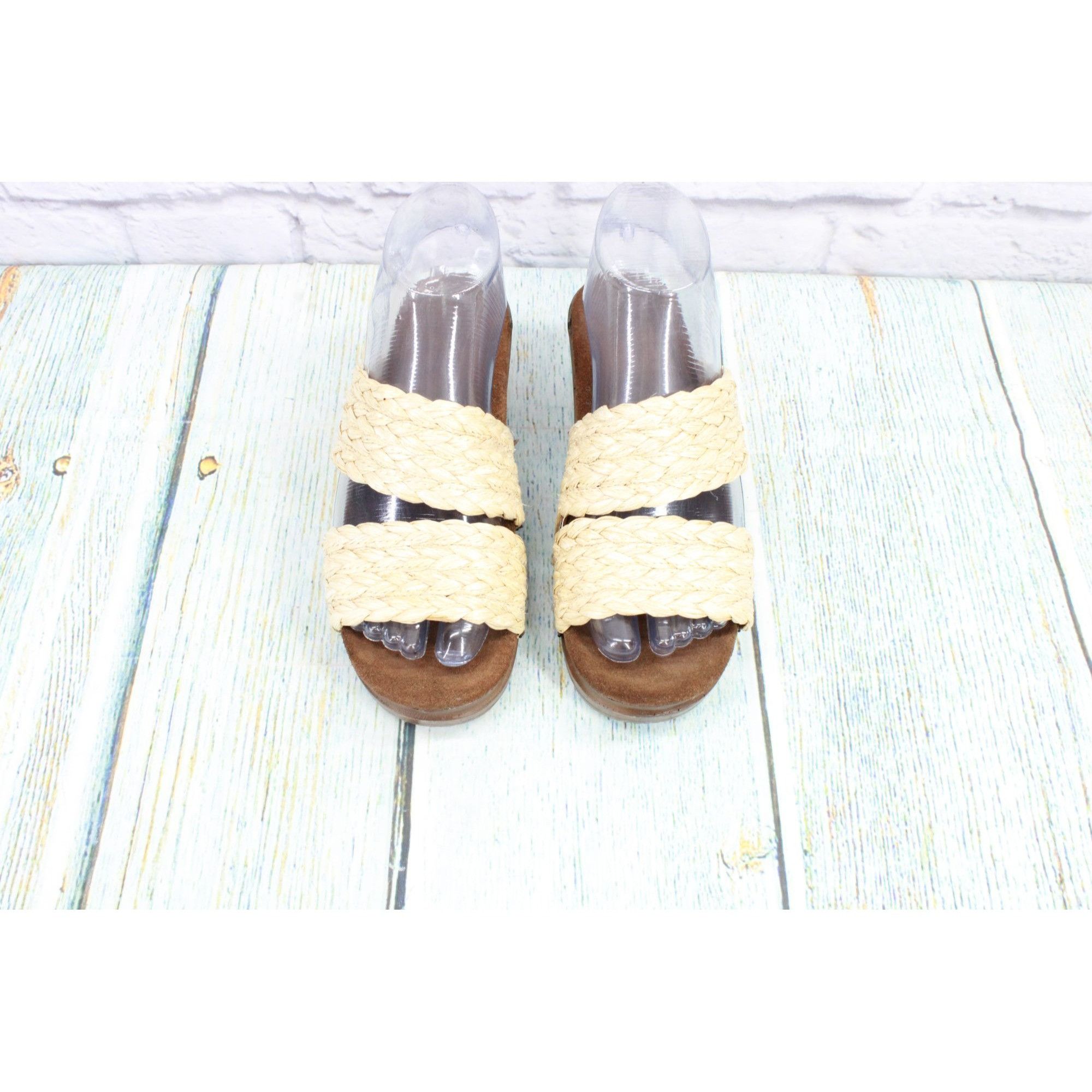Other Sanita Cognac Braided Straw Raffia Wedge Sandals Size US 6 / IT 36 - 5 Thumbnail