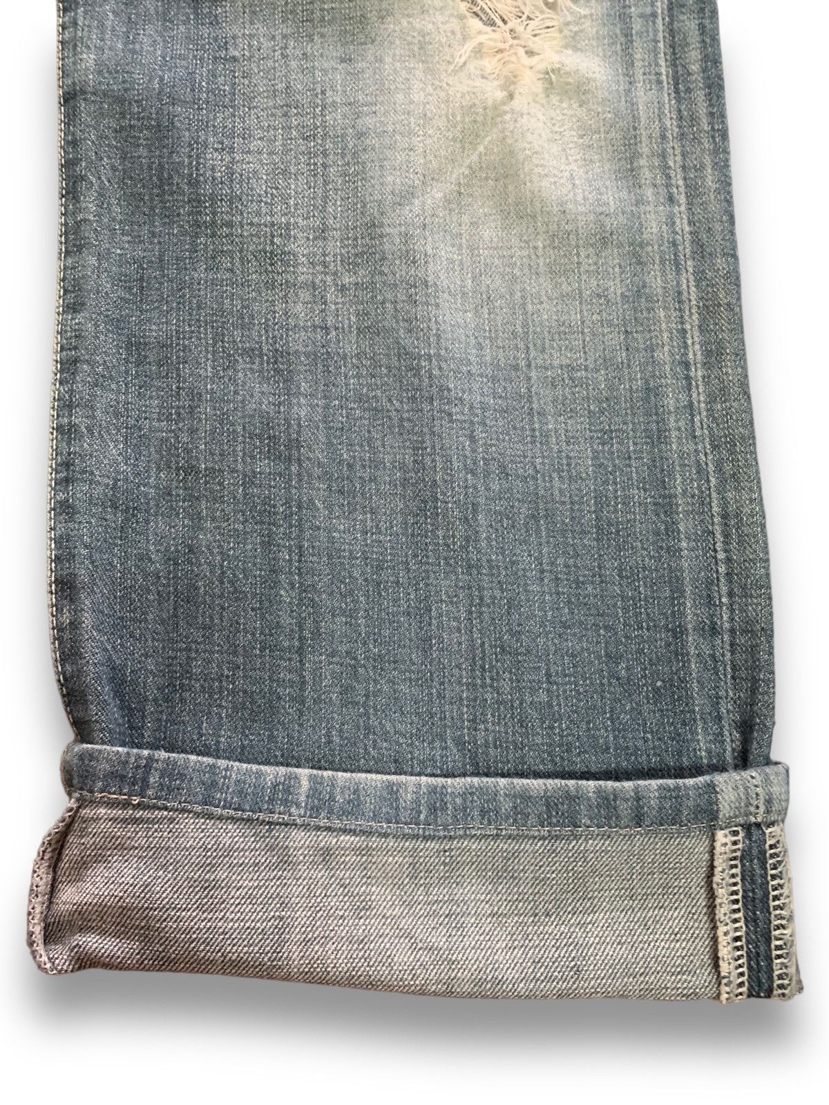 Jun Takahashi Vintage Y2K Uniqlo S002 Faded Loose Fit Distressed Jeans Size US 32 / EU 48 - 12 Thumbnail
