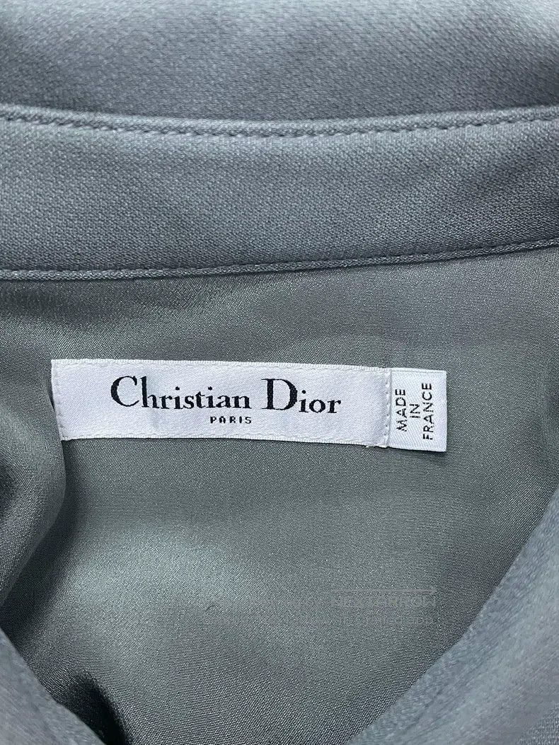 Dior Dior Blue-green silk wool doll collar dress Size XS / US 0-2 / IT 36-38 - 4 Thumbnail