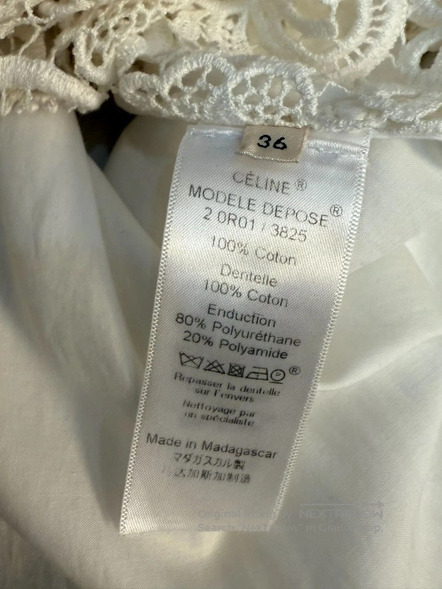 Celine Celine White Hollow. Size M / US 6-8 / IT 42-44 - 4 Thumbnail