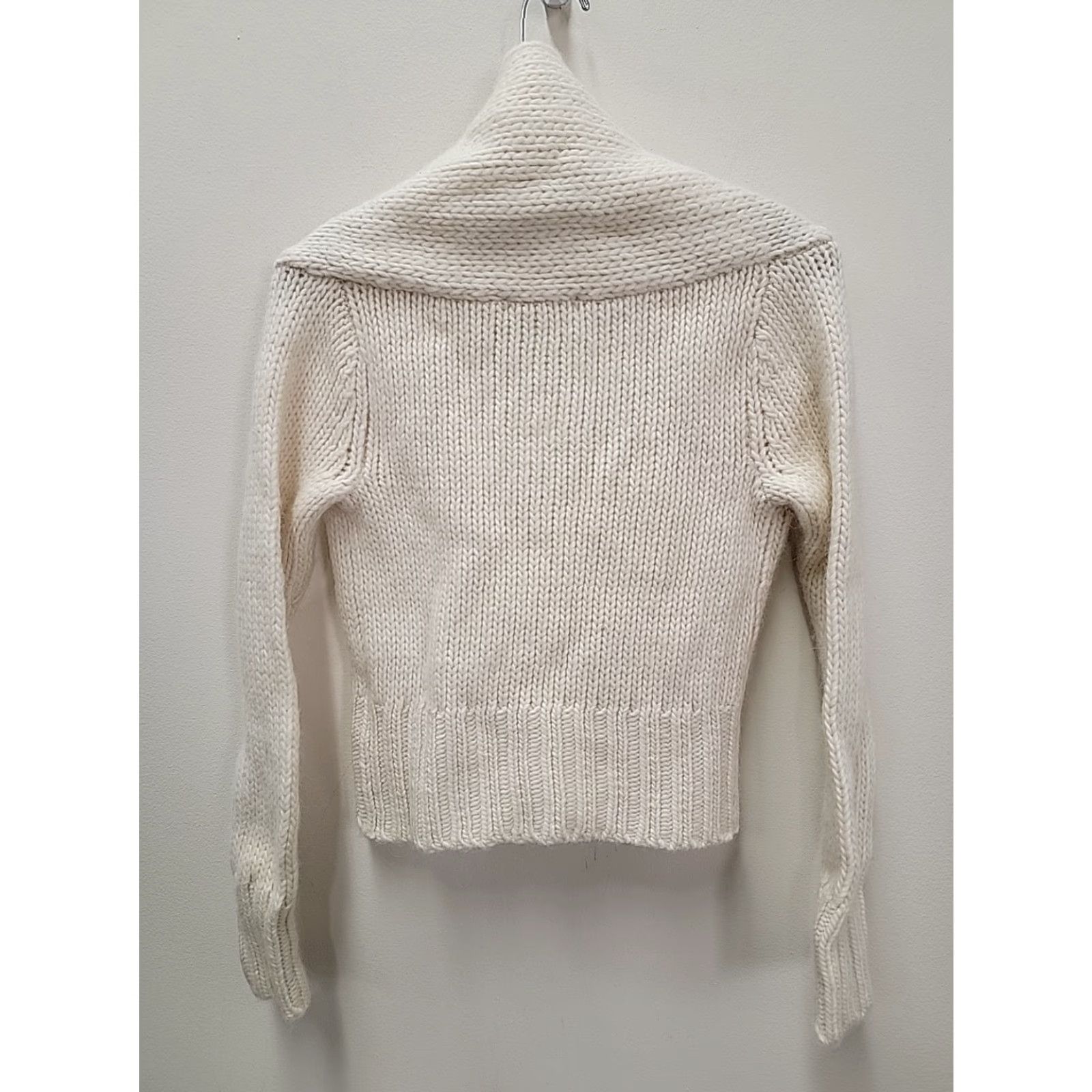 Banana Republic VINTAGE Banana Republic Cardigan Shawl Collar Sweater Beige Wool Womens XS Size XS / US 0-2 / IT 36-38 - 5 Thumbnail
