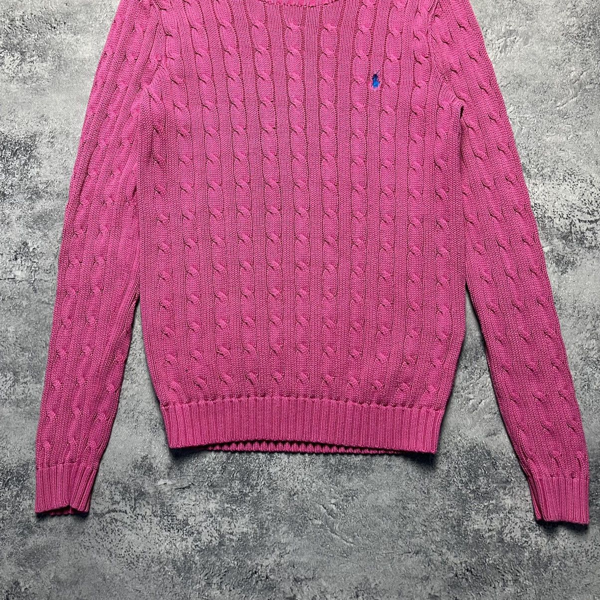 Ralph Lauren Vintage Ralph Lauren Pink Cable Knit Sweater Streetwear Y2K Size M / US 6-8 / IT 42-44 - 3 Thumbnail