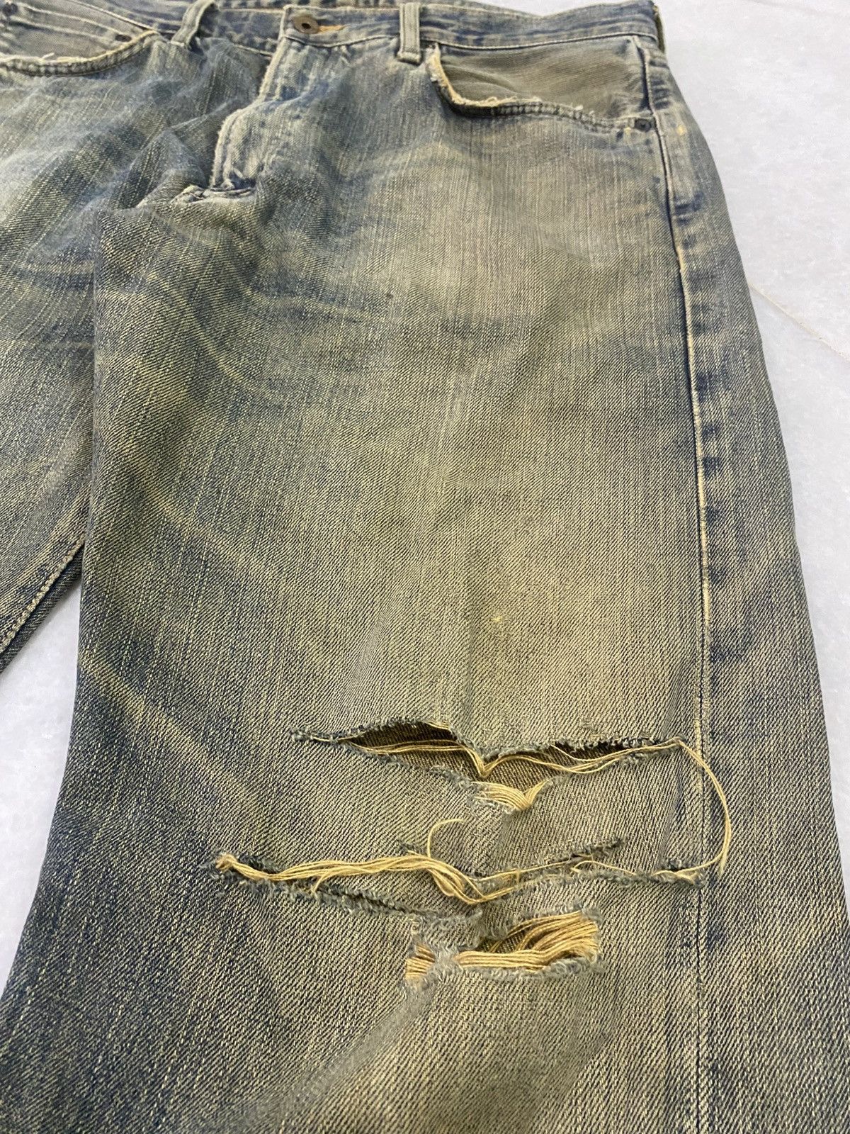 Edwin Size 35x32 Vintage Edwin Selvedge Distressed Denim Jeans Size US 35 - 4 Thumbnail