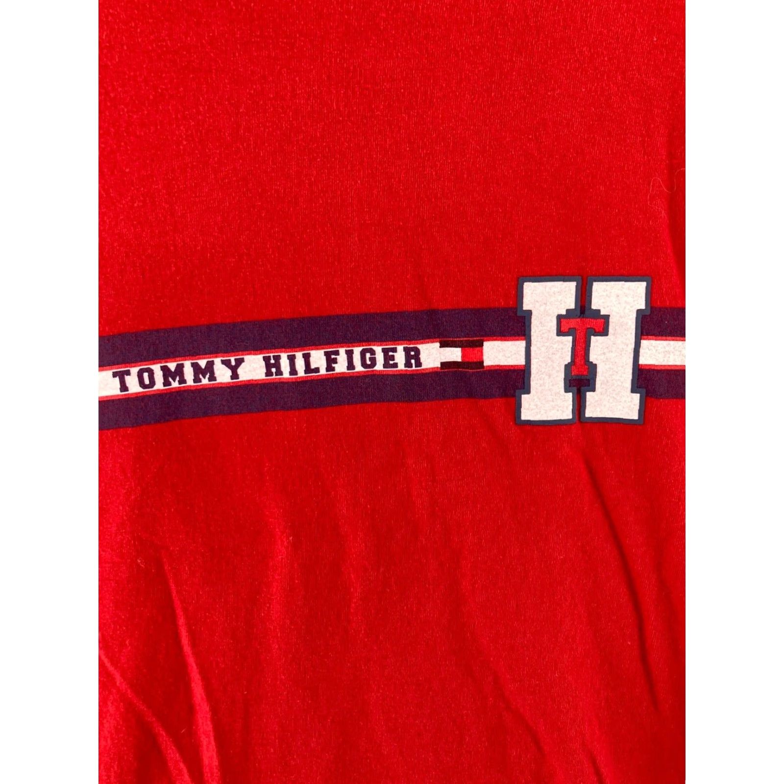 Tommy Hilfiger VINTAGE Tommy Hilfiger Shirt Mens Large Long Sleeve Polo Red 100% Cotton Logo Knit Polo Shirt Tommy Hilfiger Tommy Jeans Rugby Mens L Size US L / EU 52-54 / 3 - 5 Thumbnail