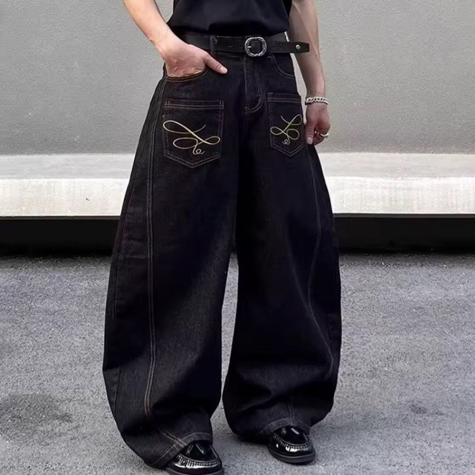 Other Washed Y2k Loose Hip Hop Designer Jeans Pants Size US 33 - 5 Thumbnail