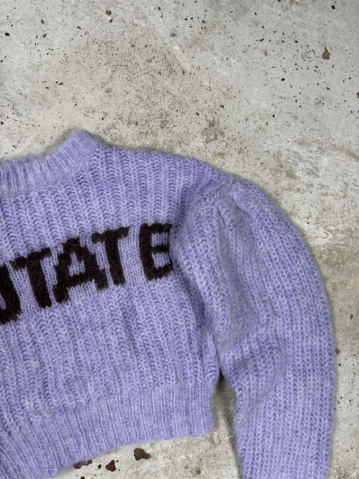 Designer × ROTATE Rotate Birger Christensen Knit Wool Big Logo Cropped Jumper Size S / US 4 / IT 40 - 7 Thumbnail
