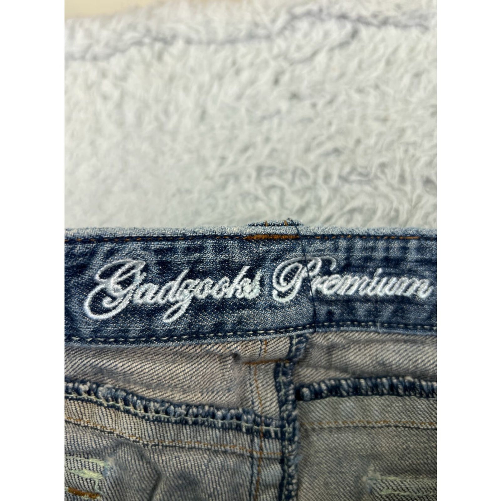 Vintage VINTAGE Gadzooks Jeans Womens 27 Blue Denim Boot Cut Flap Pocket Cotton 26x29 Size 27" / US 4 / IT 40 - 6 Thumbnail